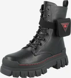 Dockers By Gerli Enkellaarsjes Veterlaarsjes Dames Zwart