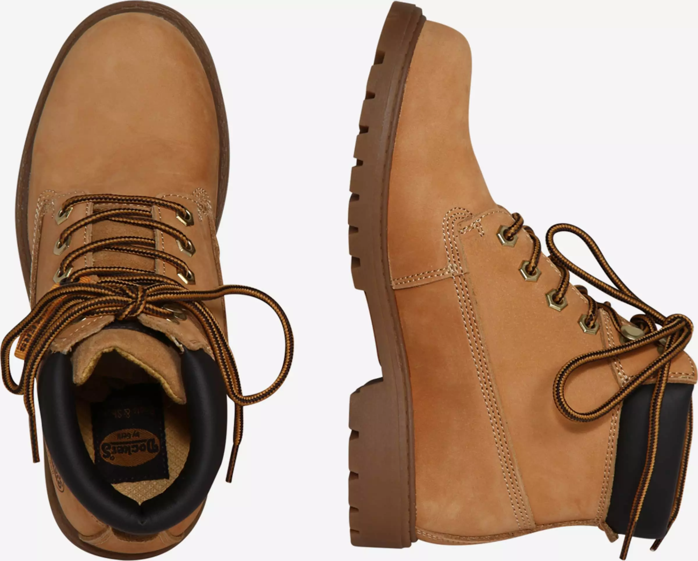 Dockers By Gerli Enkellaarsjes Veterlaarsjes Dames Karamel 2 Dockers By Gerli Enkellaarsjes Veterlaarsjes Dames Karamel - Afbeelding 2