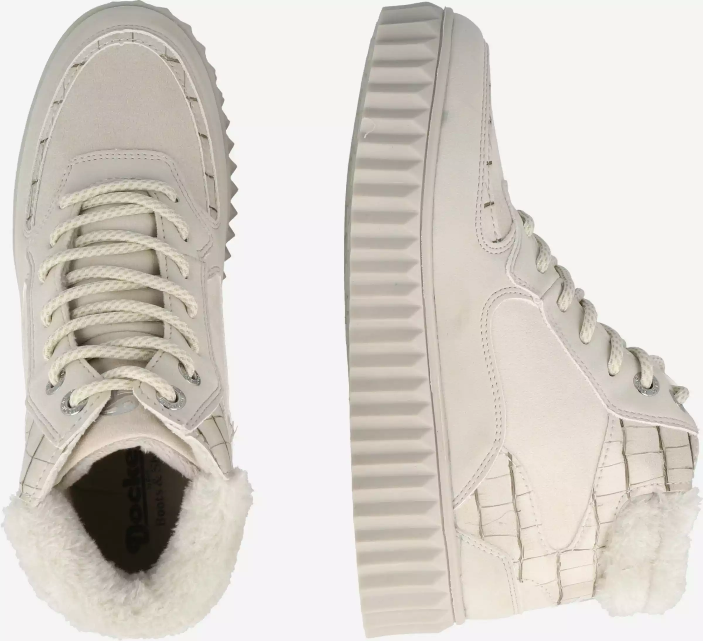 Dockers By Gerli Enkellaarsjes Veterlaarsjes Dames Offwhite 2 Dockers By Gerli Enkellaarsjes Veterlaarsjes Dames Offwhite - Afbeelding 2