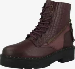 Dockers By Gerli Enkellaarsjes Veterlaarsjes Dames Donkerrood -Dockers by Gerli Verkoop 5d181cd7fd93b23bb6267c87490708f9