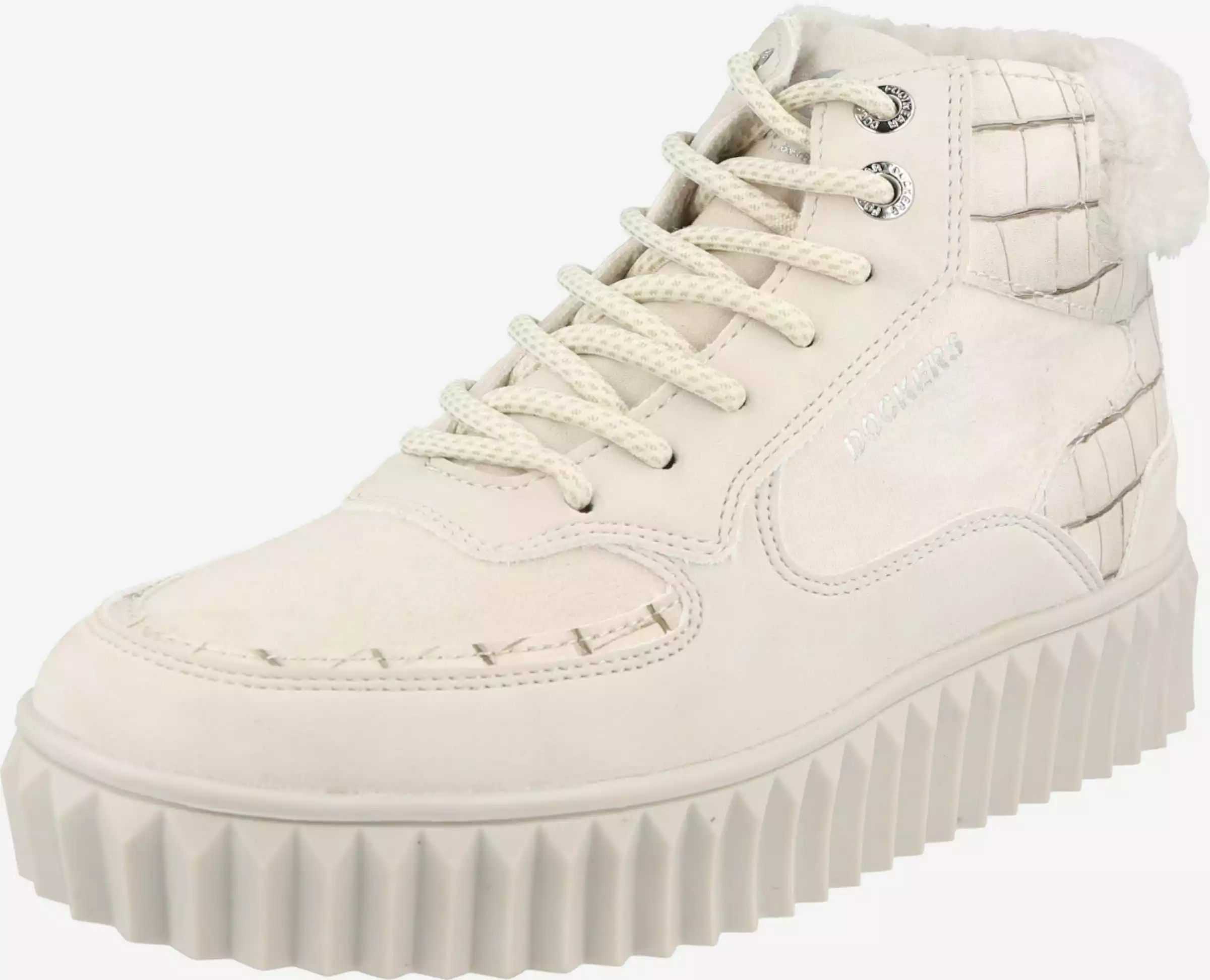 Dockers By Gerli Enkellaarsjes Veterlaarsjes Dames Offwhite 1 Dockers By Gerli Enkellaarsjes Veterlaarsjes Dames Offwhite