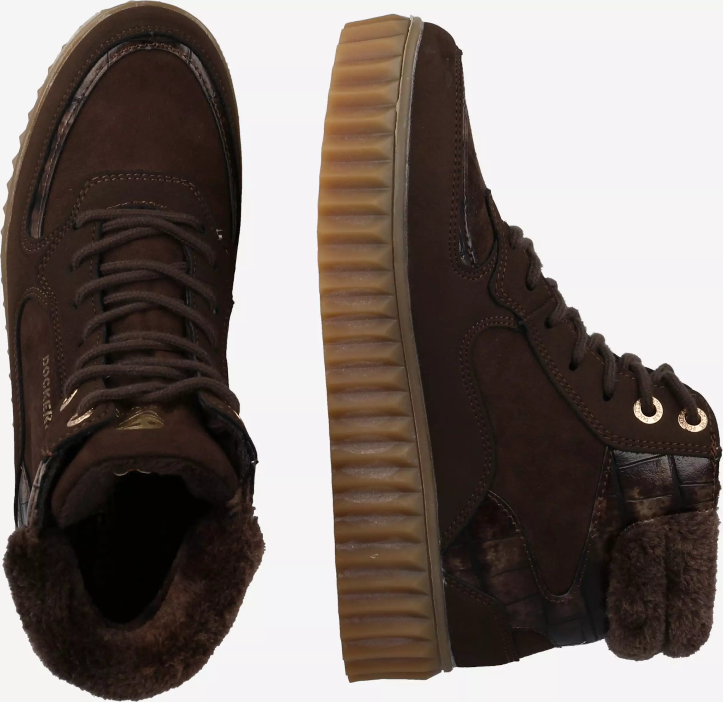 Dockers By Gerli Enkellaarsjes Veterlaarsjes Dames Pueblo / Donkerbruin 3 Dockers By Gerli Enkellaarsjes Veterlaarsjes Dames Pueblo / Donkerbruin - Afbeelding 3