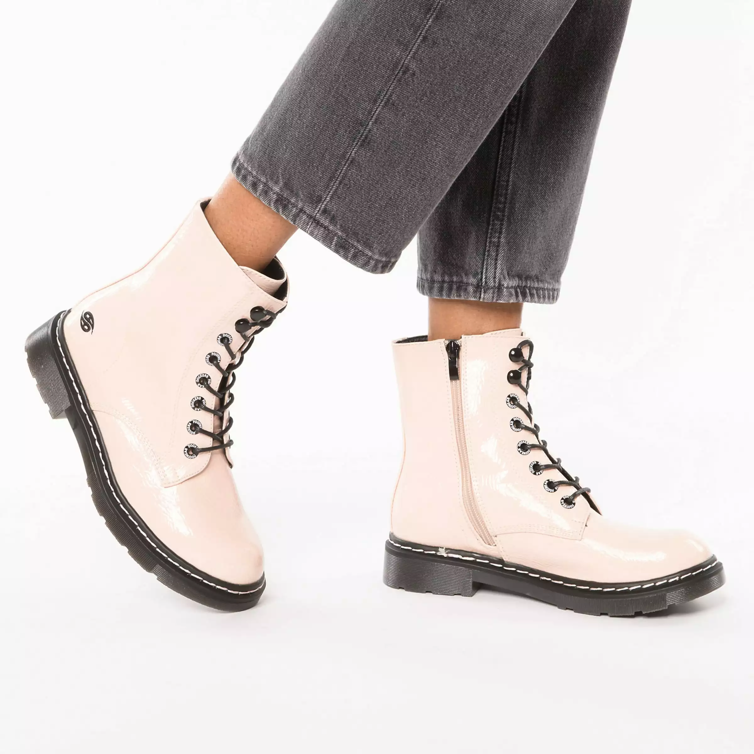 Dockers By Gerli Enkellaarsjes Veterlaarsjes Dames Pastelroze 4 Dockers By Gerli Enkellaarsjes Veterlaarsjes Dames Pastelroze - Afbeelding 4